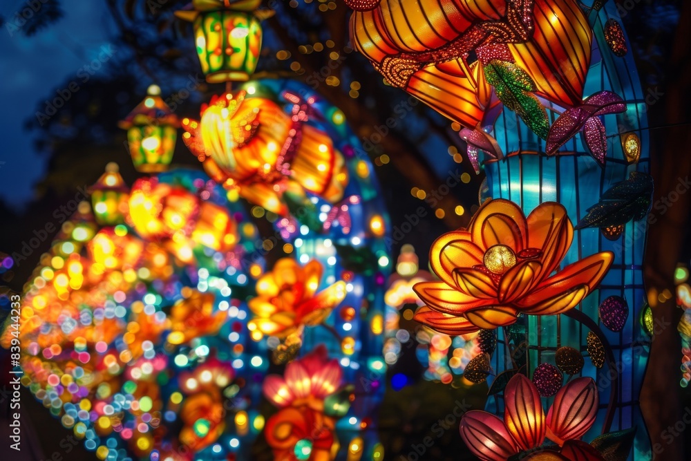 Experience the mesmerizing beauty of Taiwan's Lantern Festival as vibrant lanterns light up the night sky. Experience the mesmerizing beauty of Taiwan's Lantern Festival as vibrant lanterns light up the night sky.