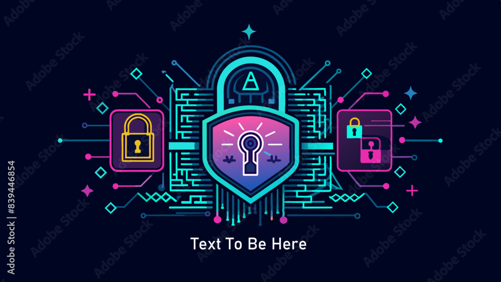 Key to Cyber Resilience The Aesthetic Appeal of Neon Lock Backgrounds Key to Cyber Resilience The Aesthetic Appeal of Neon Lock Backgrounds