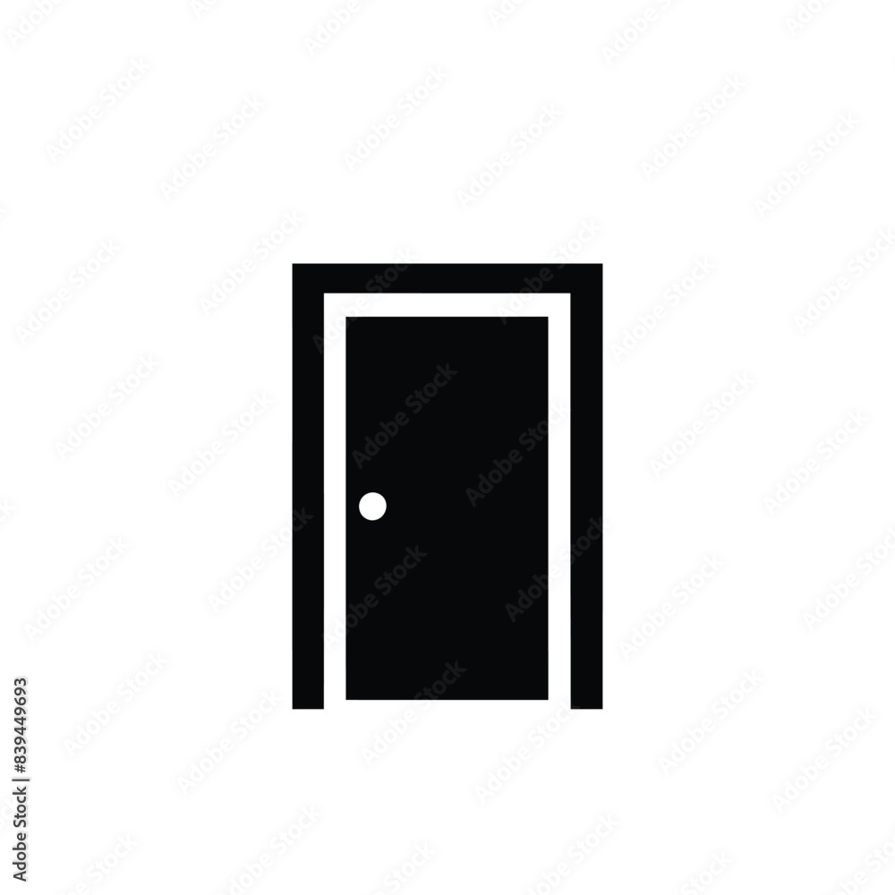 Door Icon in trendy flat style isolated on grey background. Open door symbol for your web site Door Icon in trendy flat style isolated on grey background. Open door symbol for your web site