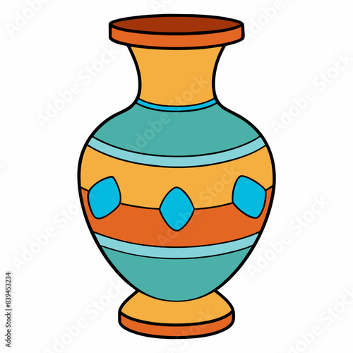 vase vector illustration on  white background