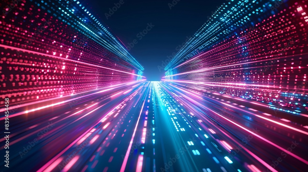 Abstract Futuristic Technology Background with Light Trails Abstract Futuristic Technology Background with Light Trails