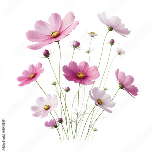 Cosmos flower isolated on transparent background