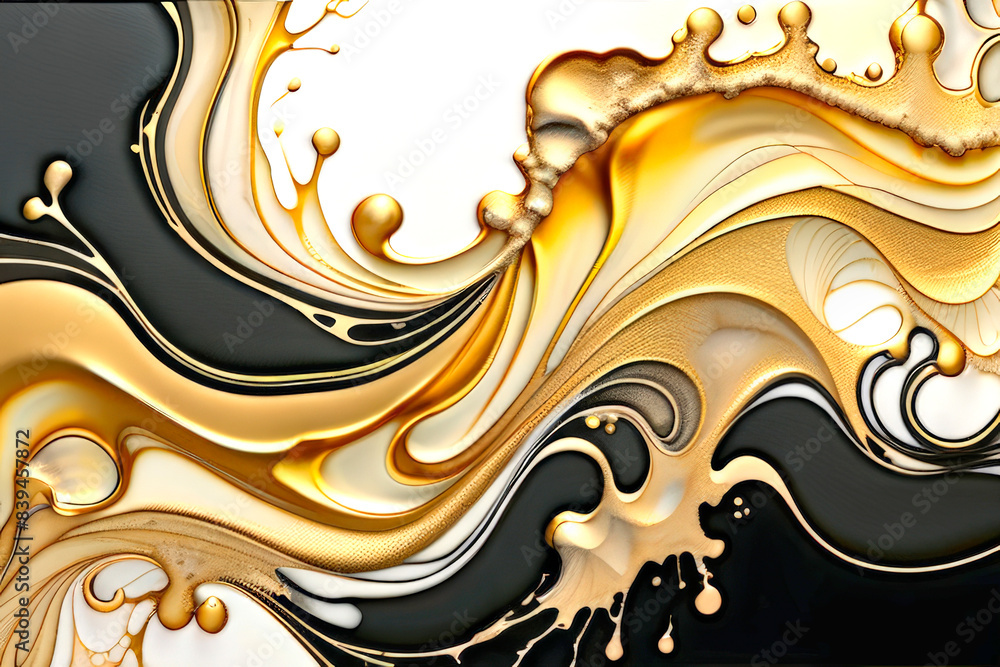 abstract background, backdrop, swirling waves in a golden-black color scheme, imitation marble abstract background, backdrop, swirling waves in a golden-black color scheme, imitation marble