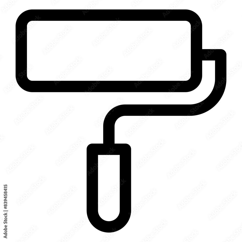 roller line icon vector illustration isolated on white background roller line icon vector illustration isolated on white background