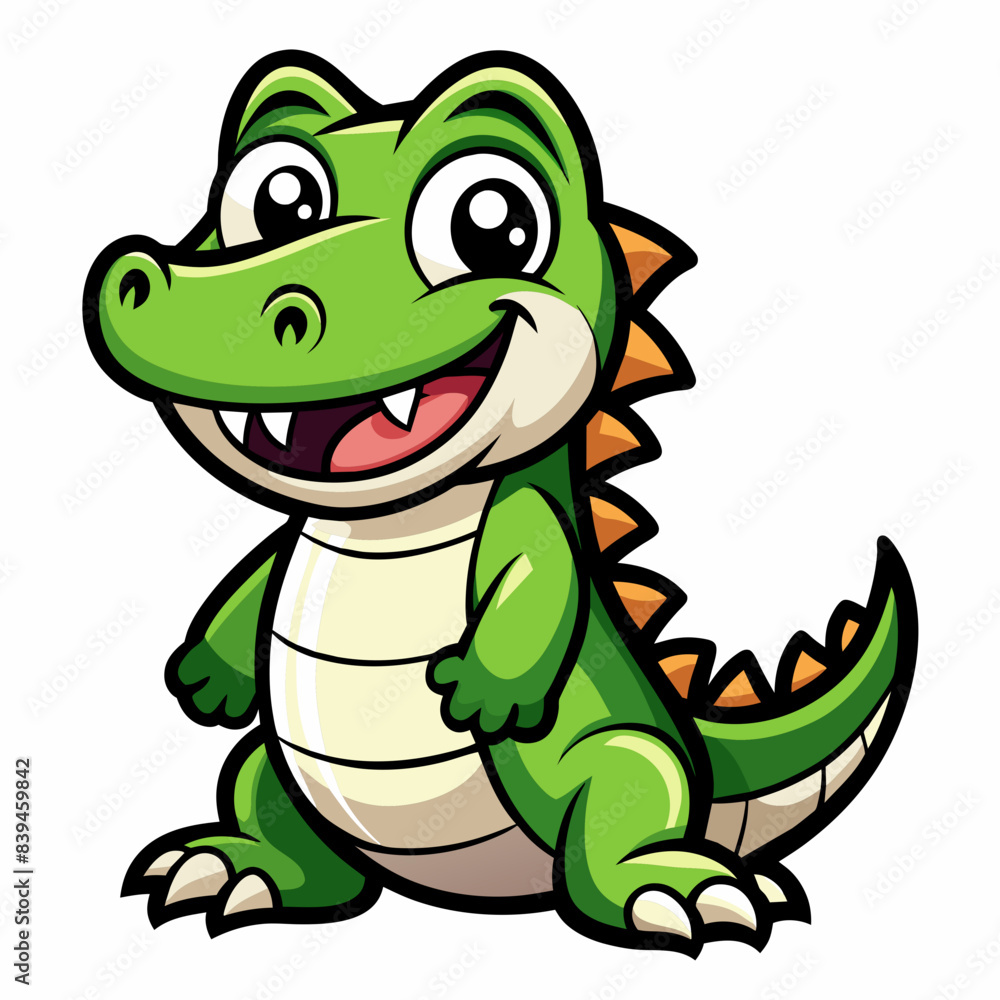 Naklejka premium Crocodile vector illustration 