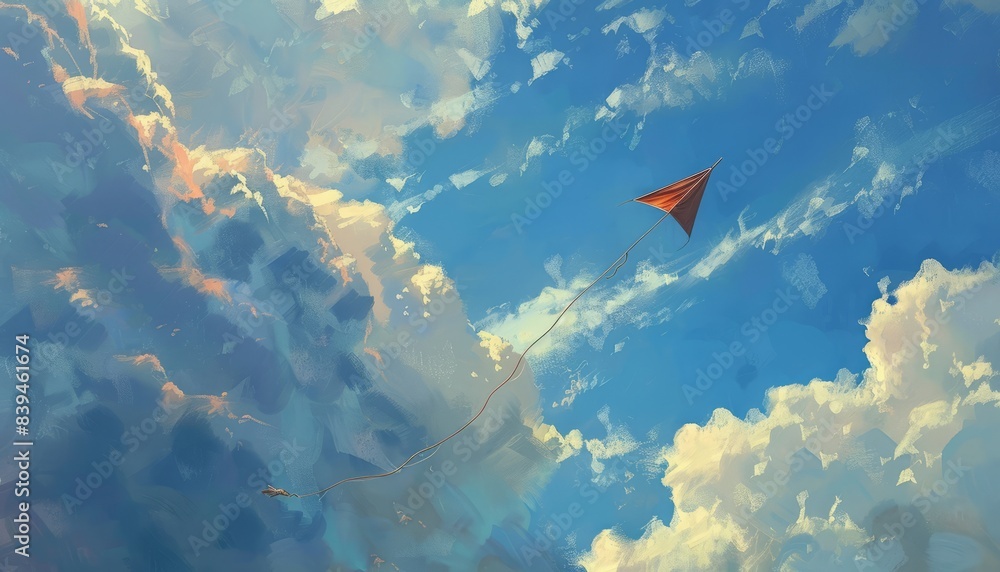 Obraz premium Graceful Soaring: The Majestic Flight of a Kite - Psalm 7:4
