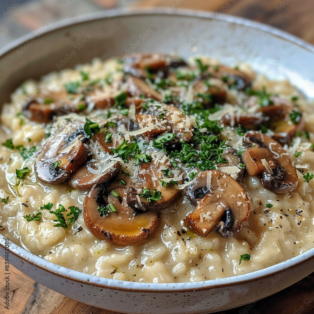 Mushrooms Bowl Creamy Mushroom With And Risotto Wild Mushrooms Bowl Creamy Mushroom With And Risotto Wild