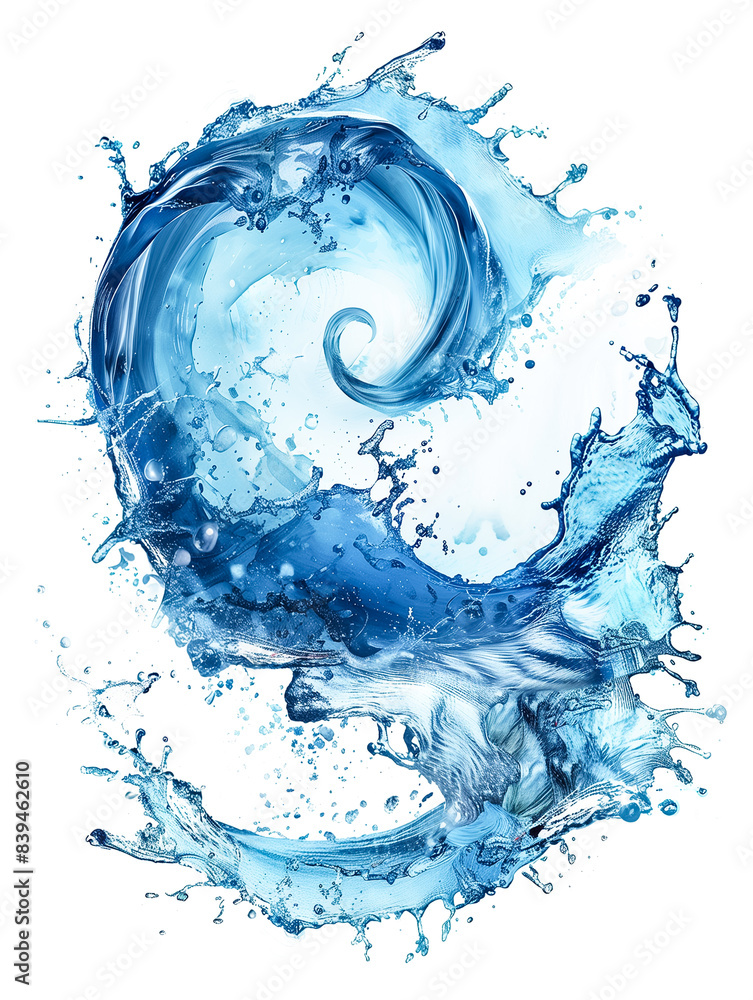 Obraz premium Water splash isolated on white background.