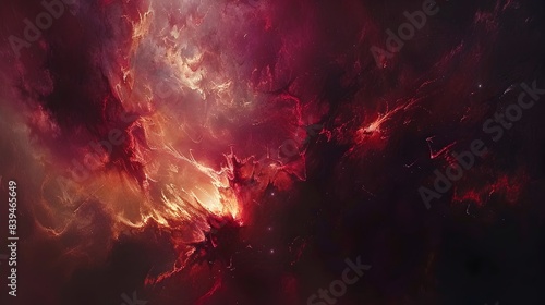 Impressionistic Nebula Swirling in the Cosmic Universe photo