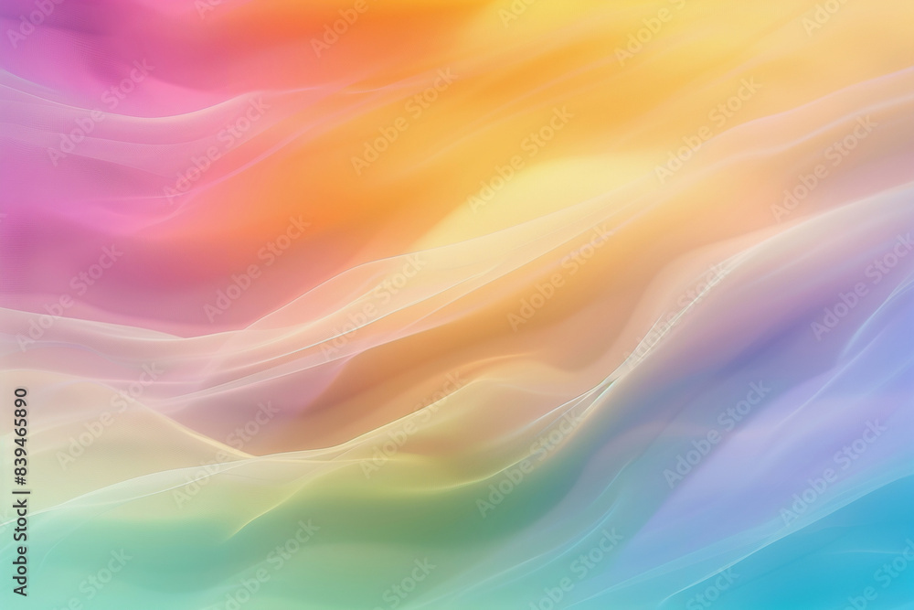 Obraz premium A colorful background with a blue dot in the middle. The background is a mix of different colors, including pink, yellow, and blue. The blue dot is the only solid color in the image
