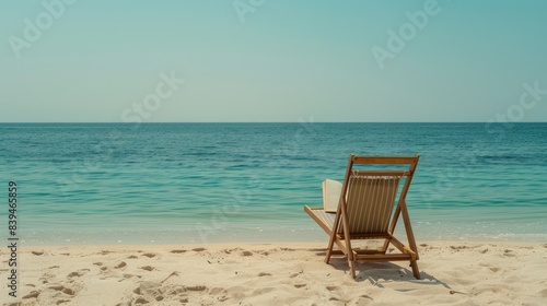 A Book And A Beach Chair Await The Reader