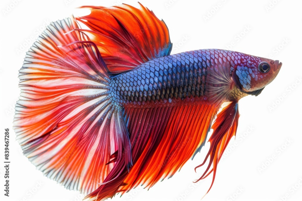 Betta splendens fish isolated on white Betta splendens fish isolated on white