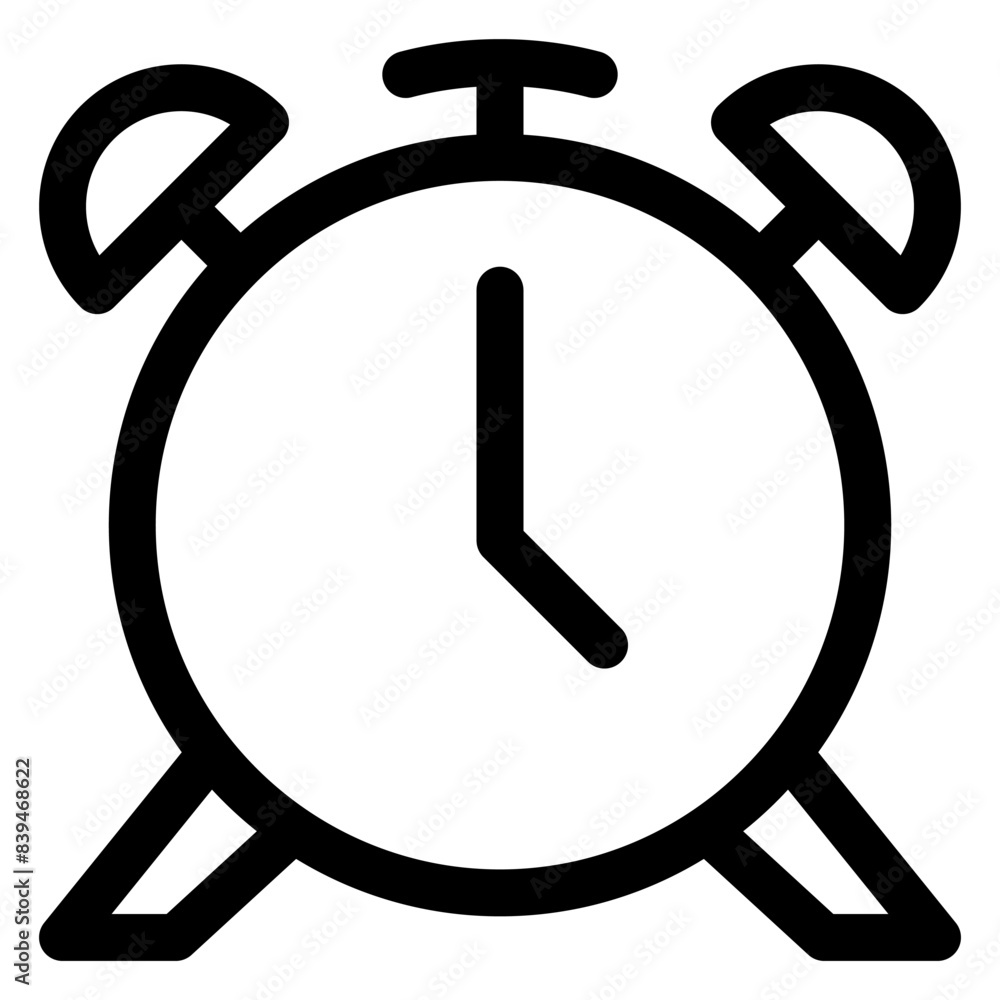 alarm line icon vector illustration isolated on white background alarm line icon vector illustration isolated on white background