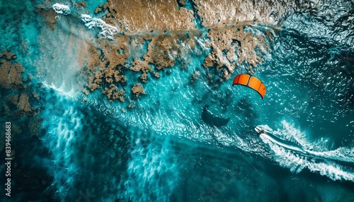 Captivated by the Kite Surfer: A Breathtaking Moment at Sea