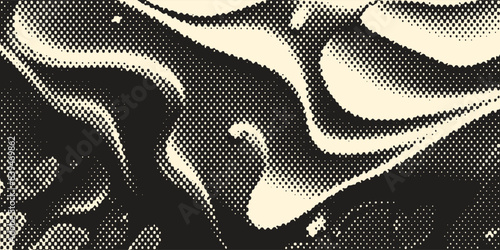 Halftone faded gradient texture. Grunge halftone grit background. White and black sand noise wallpaper. Retro pixilated vector backdrop