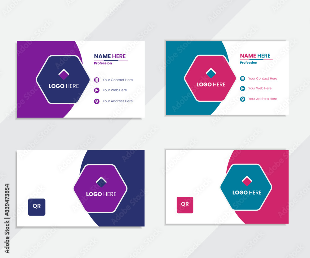 modern unique style business card design. modern unique style business card design.
