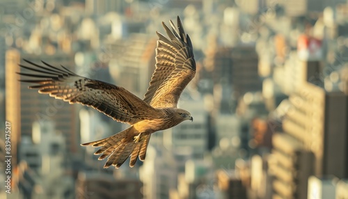 Urban Eagle: Capturing the Grace of the Black Eared Kite in Akashi, Japan