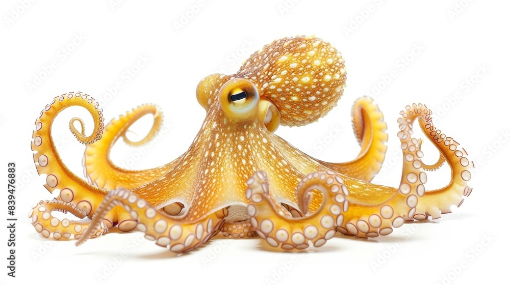 Yellow octopus isolated on white Yellow octopus isolated on white
