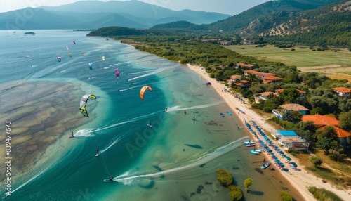 Kite Surfing Paradise: A Bird's Eye View of Akyaka, Turkey's Premier Kiteboarding Destination