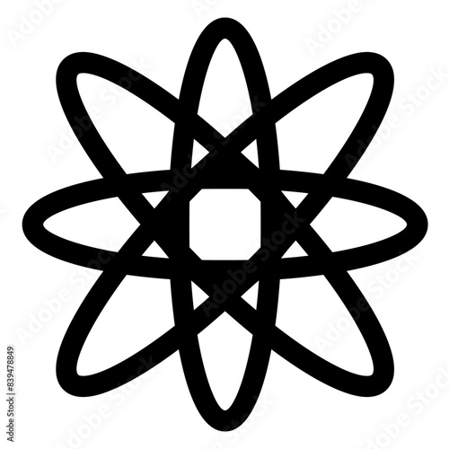 atom line icon vector illustration isolated on white background