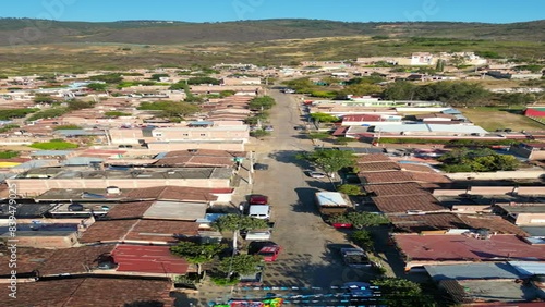 Vertical video advancing over the town of Gomez Farias in Jalisco, Mexico photo