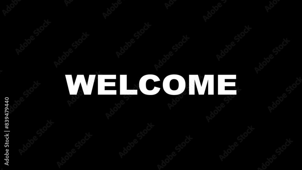 Welcome typography motion video, lettering welcome animation Welcome typography motion video, lettering welcome animation