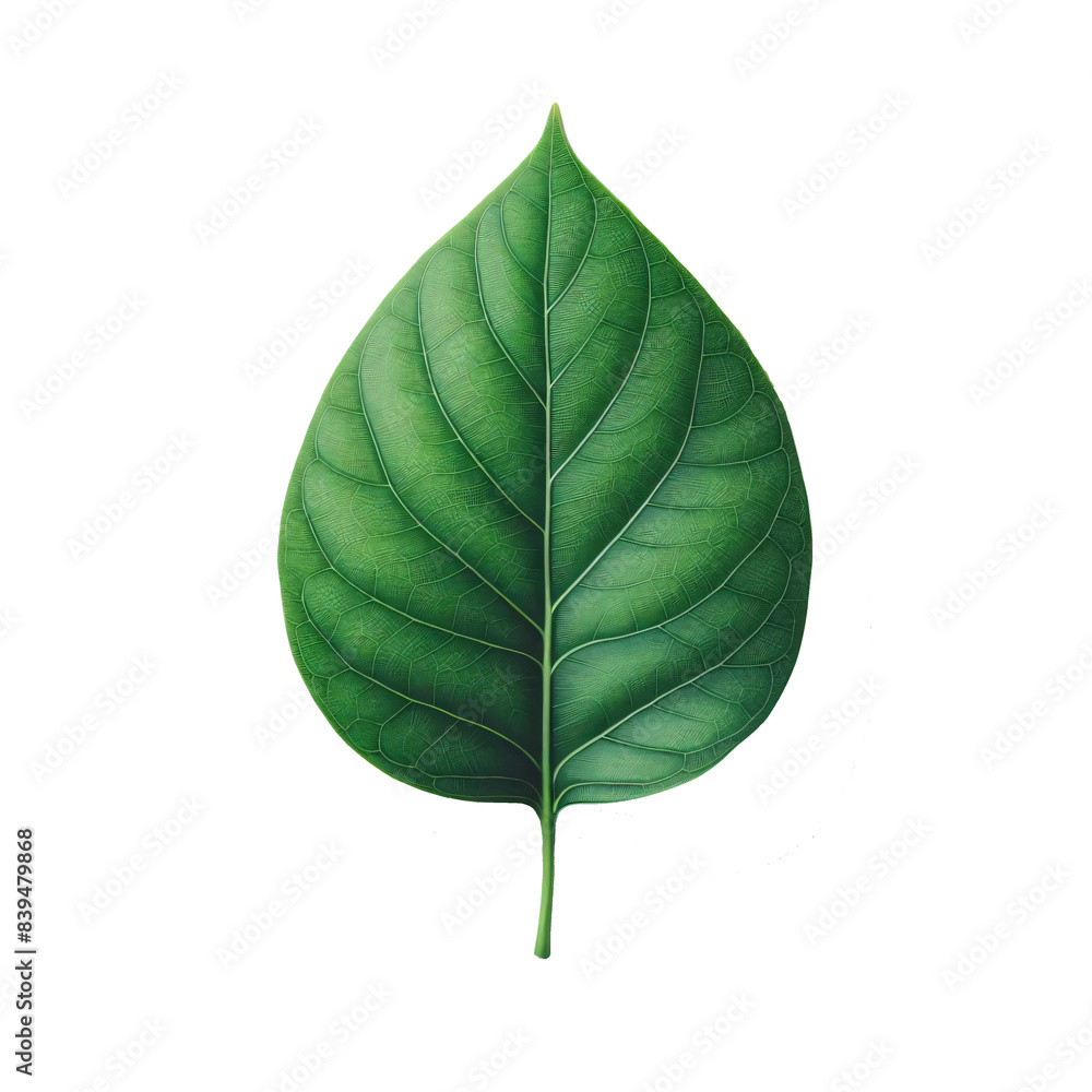 Obraz premium Green leaf isolated on transparent background