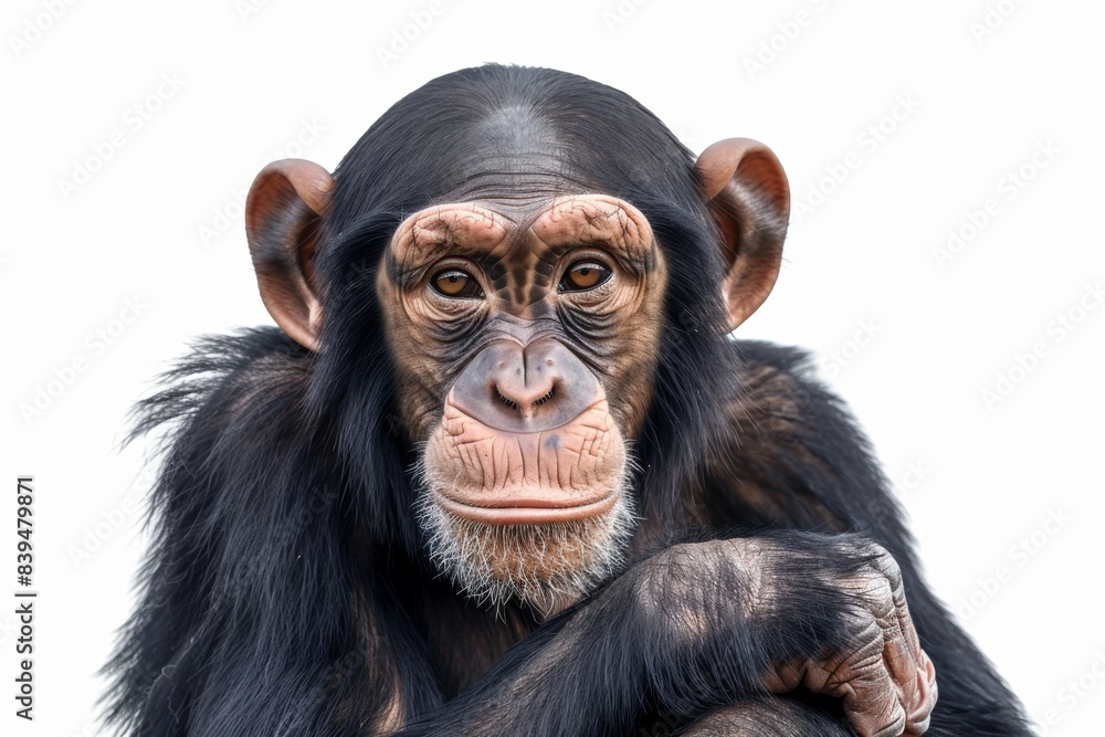 chimpanzee isolated on white chimpanzee isolated on white