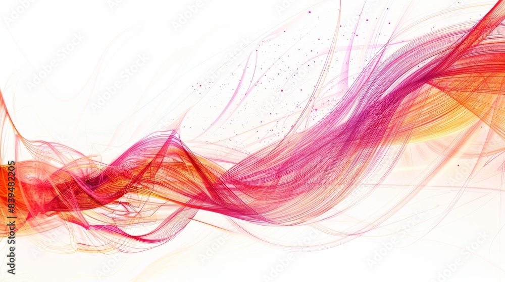 Abstract and dynamic energy fibers in motion on a white background Abstract and dynamic energy fibers in motion on a white background