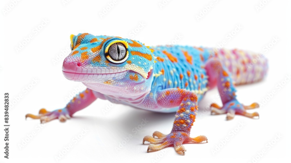 colorful gecko isolated on white colorful gecko isolated on white