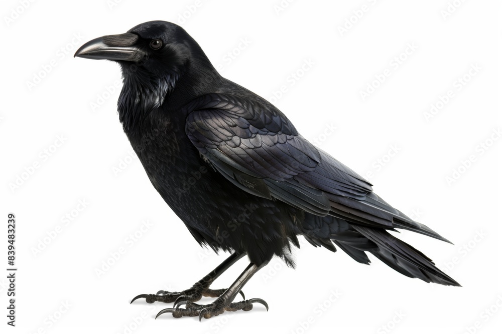 crow isolated on white crow isolated on white