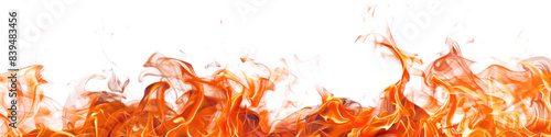 Flames at the bottom of the picture, banner, transparent