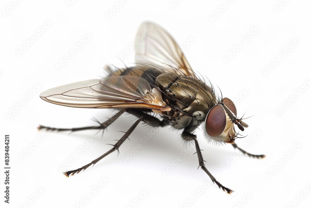 Live house fly isolated on white background Live house fly isolated on white background