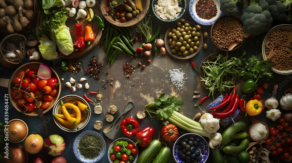 Healthy food clean eating selection on dark background Healthy food clean eating selection on dark background