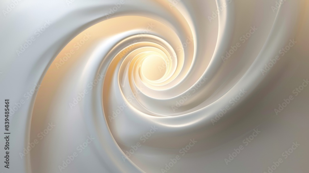 Fototapeta premium Swirling light energy creating a vortex effect on a white background