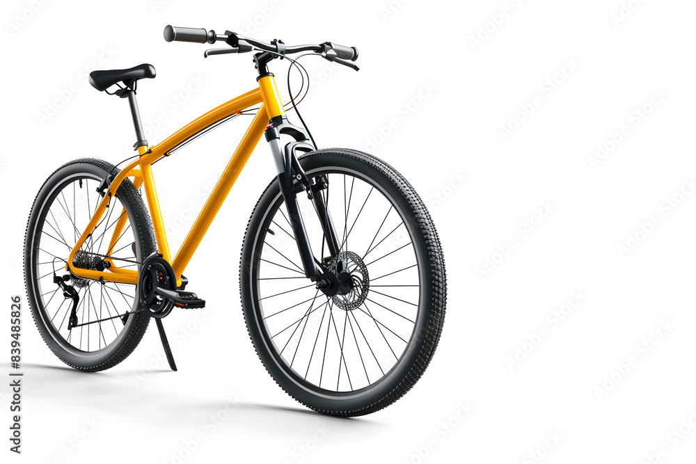 new yellow mountain bike bicycle isolated on white background new yellow mountain bike bicycle isolated on white background