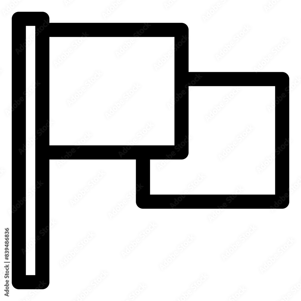 flag line icon vector illustration isolated on white background flag line icon vector illustration isolated on white background