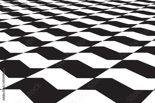 Perspective of seamless pattern with São Paulo city Sidewalk. Vector illustration in Brazil