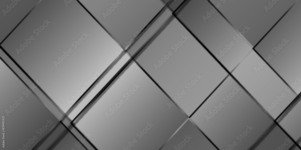 Obraz premium Vector Modern white and gray technology concept diamond triangle geometric gradient line background. white and grey gradient color geometric backdrop design cube pattern background for website banner.
