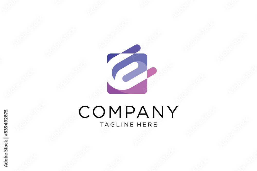 modern abstract business initial logo E modern abstract business initial logo E