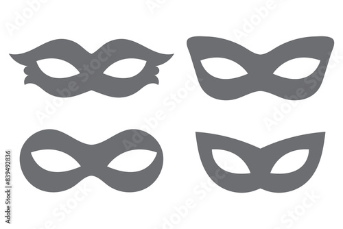 Mask icon. thief mask with eye slit symbol. Superhero, Masquerade, Hidden villain, anonymous signs, vector illustration