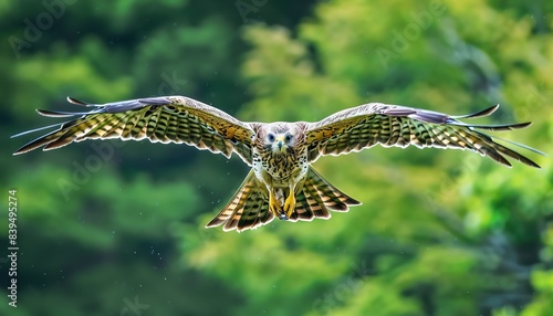 Graceful Pirouette: The Black-eared Kite in Flight at Kushiro Japanese Crane Reserve photo