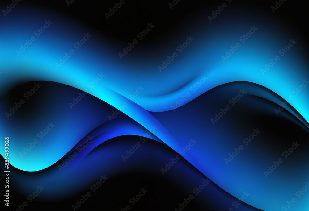Obraz premium Blue and black gradient background