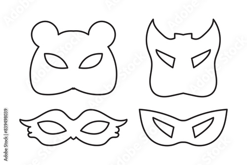 mask costume superhero superman hero cartoon anime male icon. Flat and Isolated illustration. Vector illustration photo