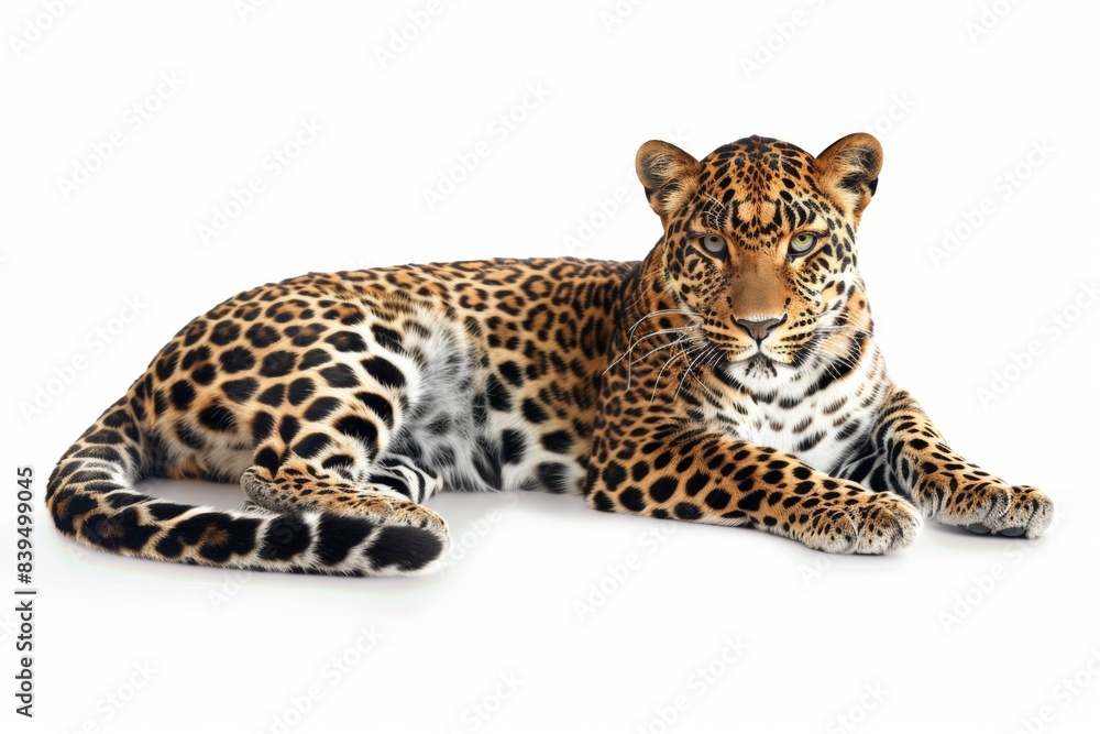 Obraz premium leopard isolated on white