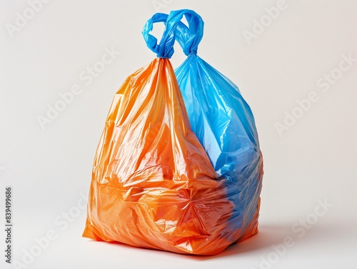 Two garbage bags on floor