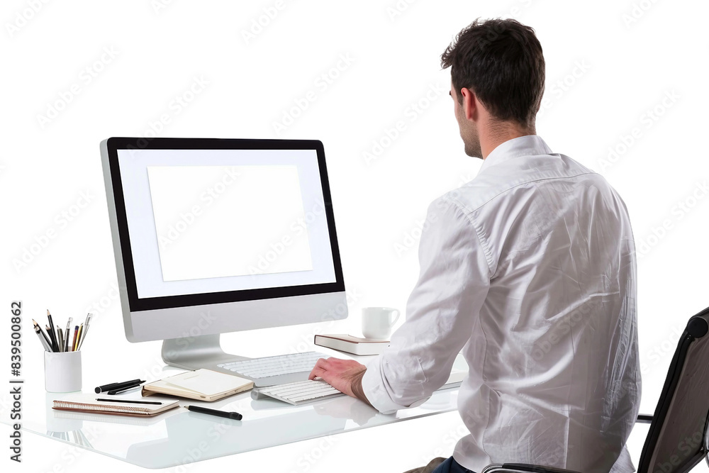 businessman working on computer