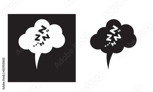 Sleepy zzz icon set. Vector EPS 10. isolated on white background.