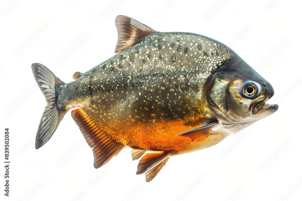 piranha isolated on white piranha isolated on white
