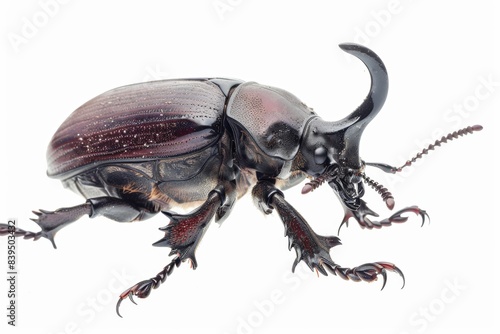 rhinoceros beetle isolated on white photo